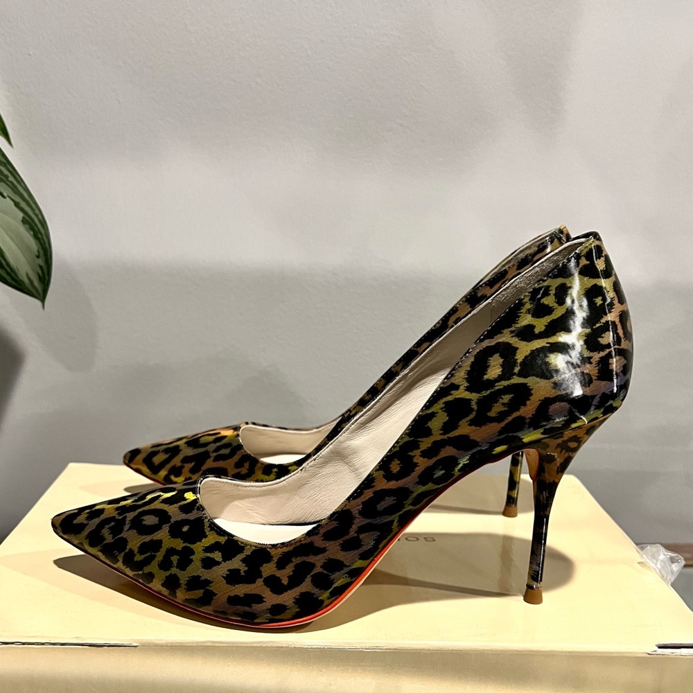 Brand New! Never Worn Sophia Webster Leopard Pumps Sz 38.5